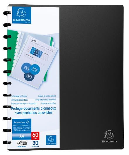 Presentasjonsmappe Exacompta 30L Sort