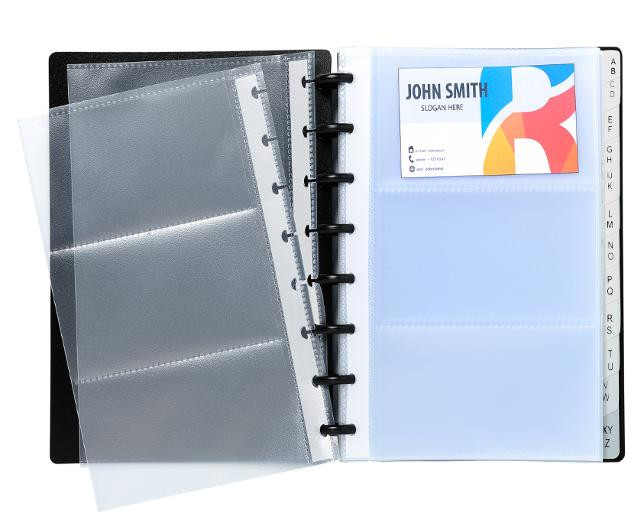 Visittkortmappe Exacompta 120 Kort Sort