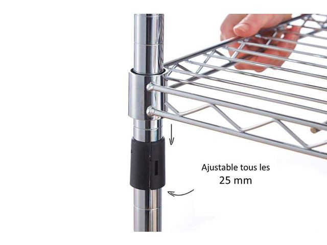 Trådhylle Alba 5 Hyller 200X120X35Cm Chr