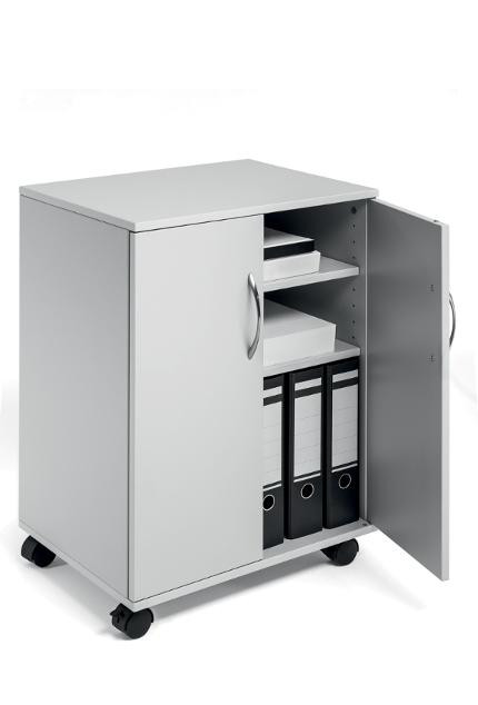 Kontorskap Durable 74/53 M/Hjul Grå