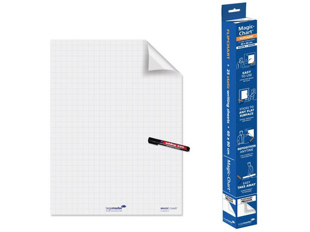 BildeWhiteboardfilm Legamaster Rutet 60X80Cm