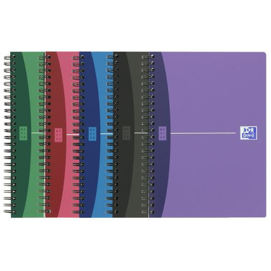 BildeNotatbok Oxford Urban A5 Ruter Ass Frg (5 stk)