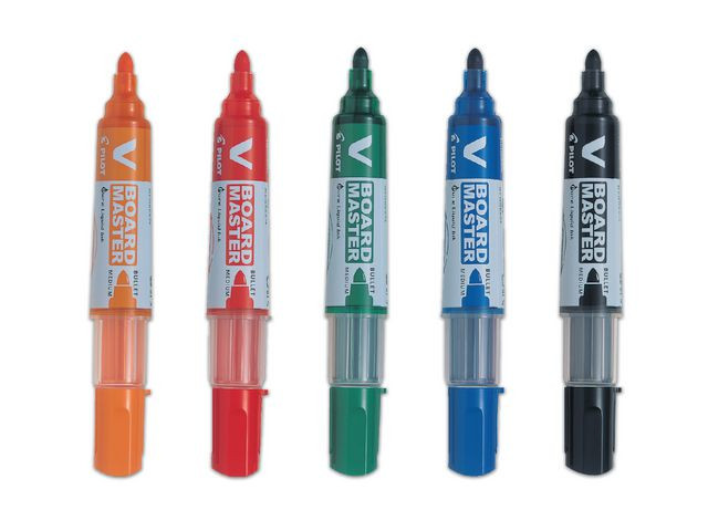 BildeWhiteboardpenn Pilot V-Board M Rund Sort (10 stk)