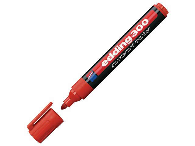 BildeMerkepenn Edding 300 Rund Rød (10 stk)