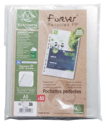 Plastlomme Exacompta Forever A5 90My (50 stk)