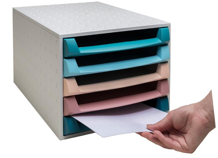 Skuffekabinett Exacompta Skandi 5Sk Ass