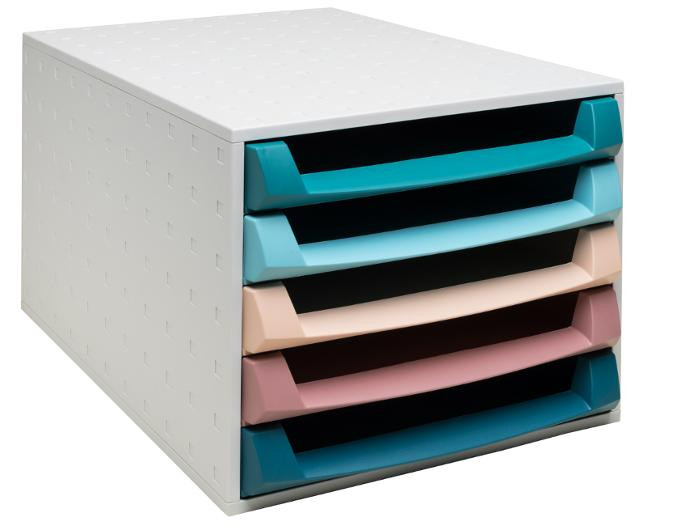 Skuffekabinett Exacompta Skandi 5Sk Ass