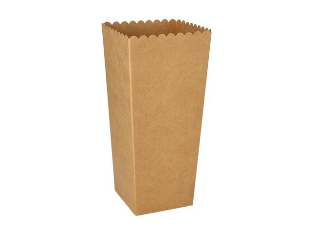 BildePopcorneske Pure Papp 7X7X19,7Cm (100 stk)