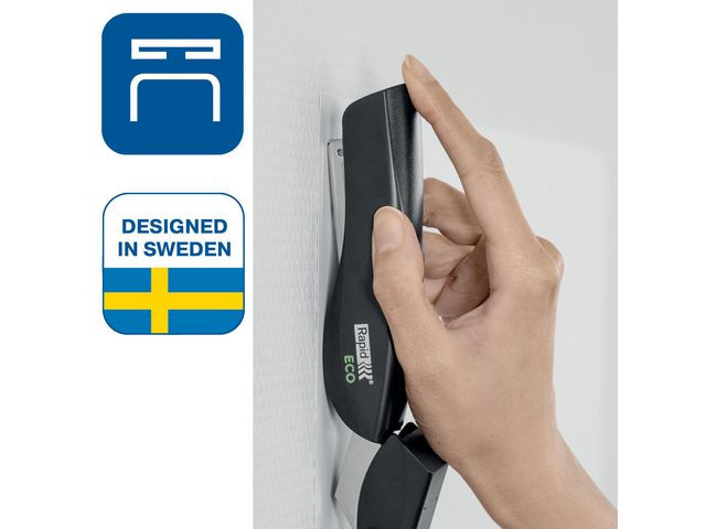 Rapid Stiftemaskin Eco recycleSFC halvstr. sort