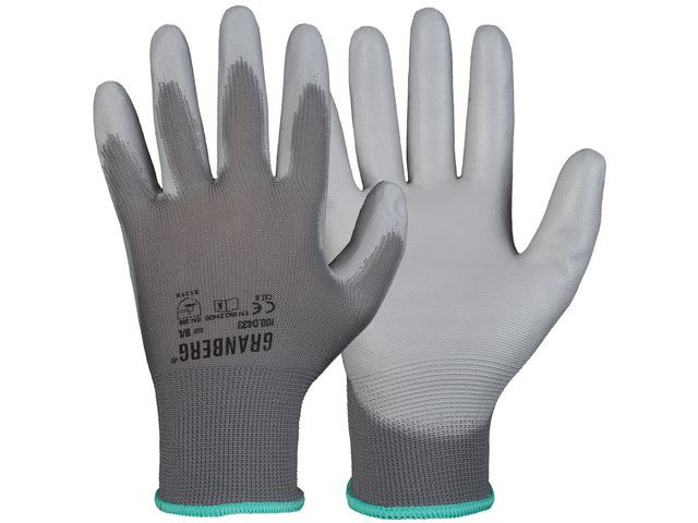 BildeHanske Granberg 0433 Montering Pu 11 Grå (12 par)