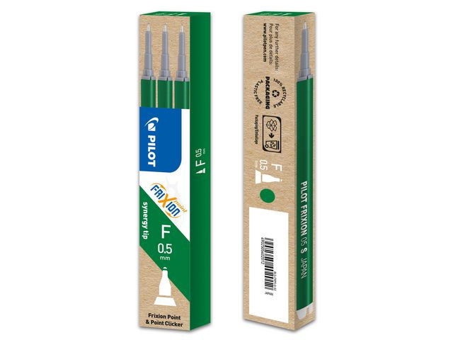 BildeRefill Pilot Frixion Point 05 Grønn (3 stk)