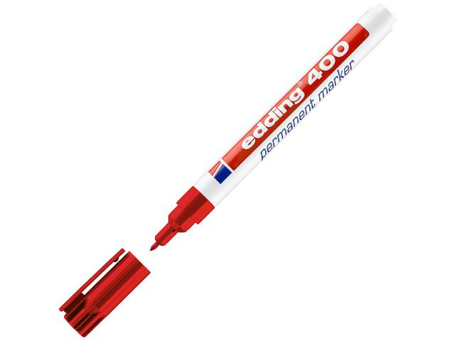 BildeMerkepenn Edding 400 Rund Rød (10 stk)