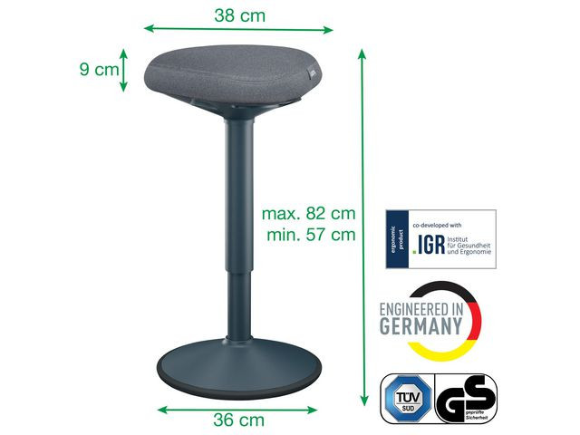 Active stkrakk Komfortsete Mrk Gr