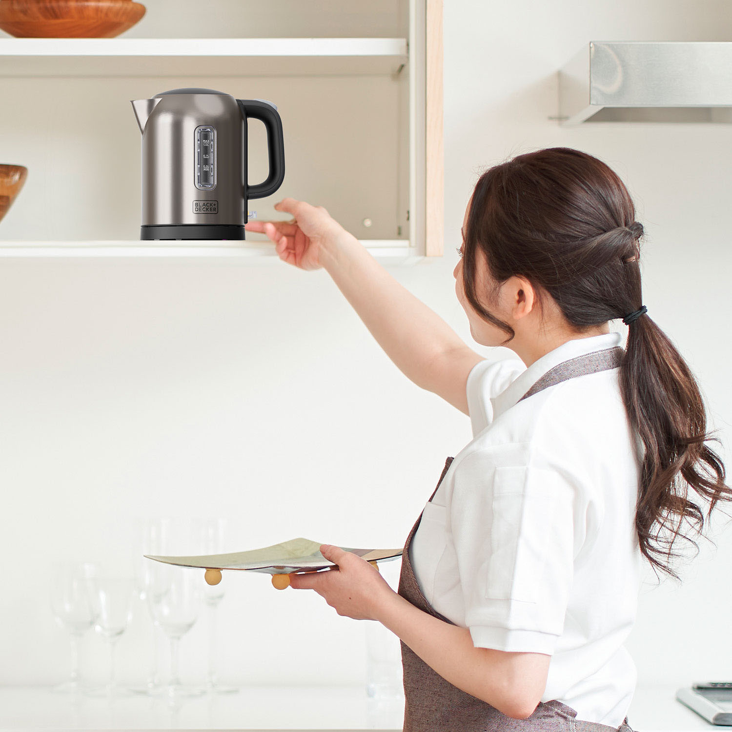 BLACK+DECKER Kettle 1L 2200W Brushed