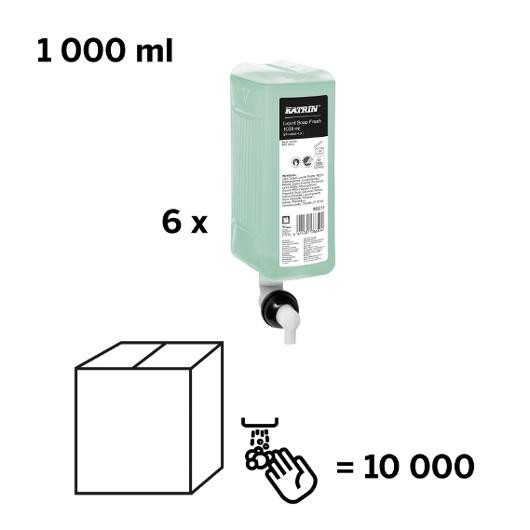 Håndsåpe Katrin Fresh Flytende 1L (6 stk)