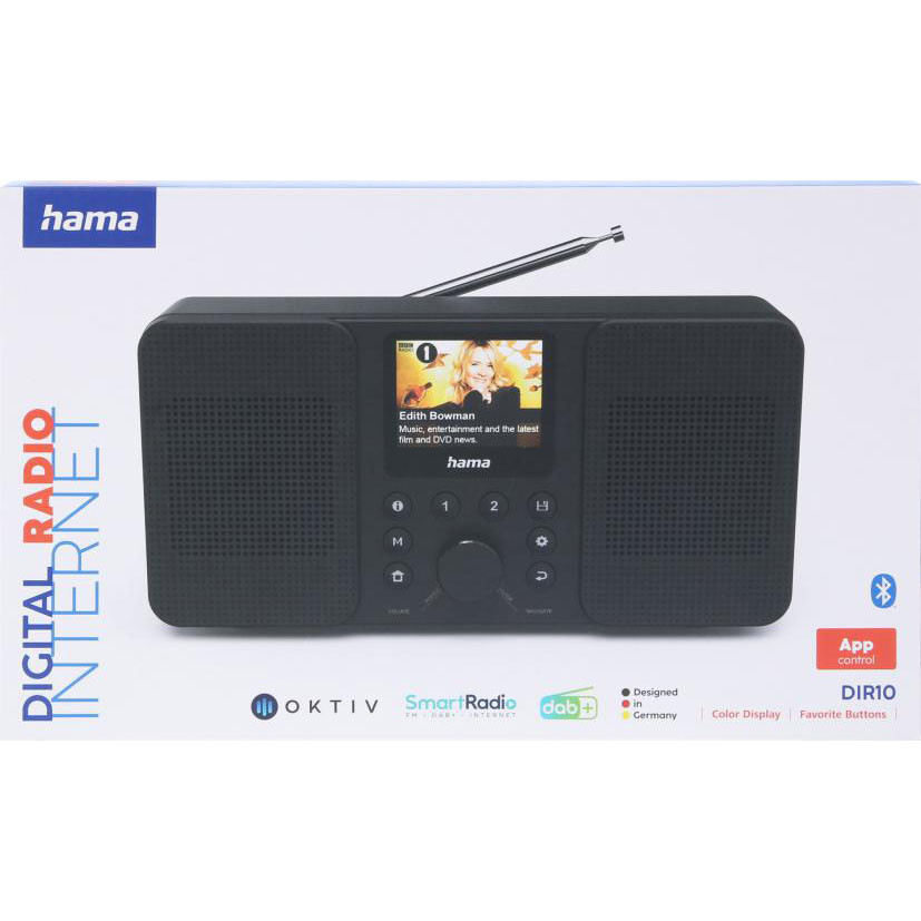 HAMA Radio DAB+ FM Internet DIR10 Bluetooth Black
