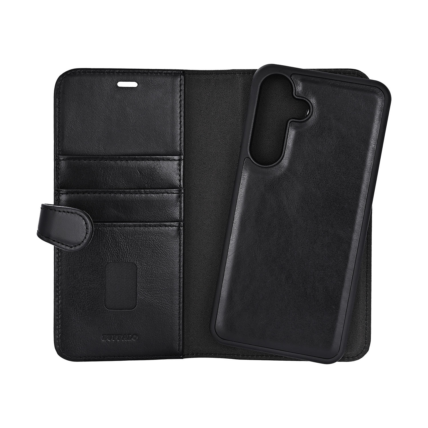 BUFFALO 2in1 Wallet Leather 3 card Samsung S25 FE 5G Black
