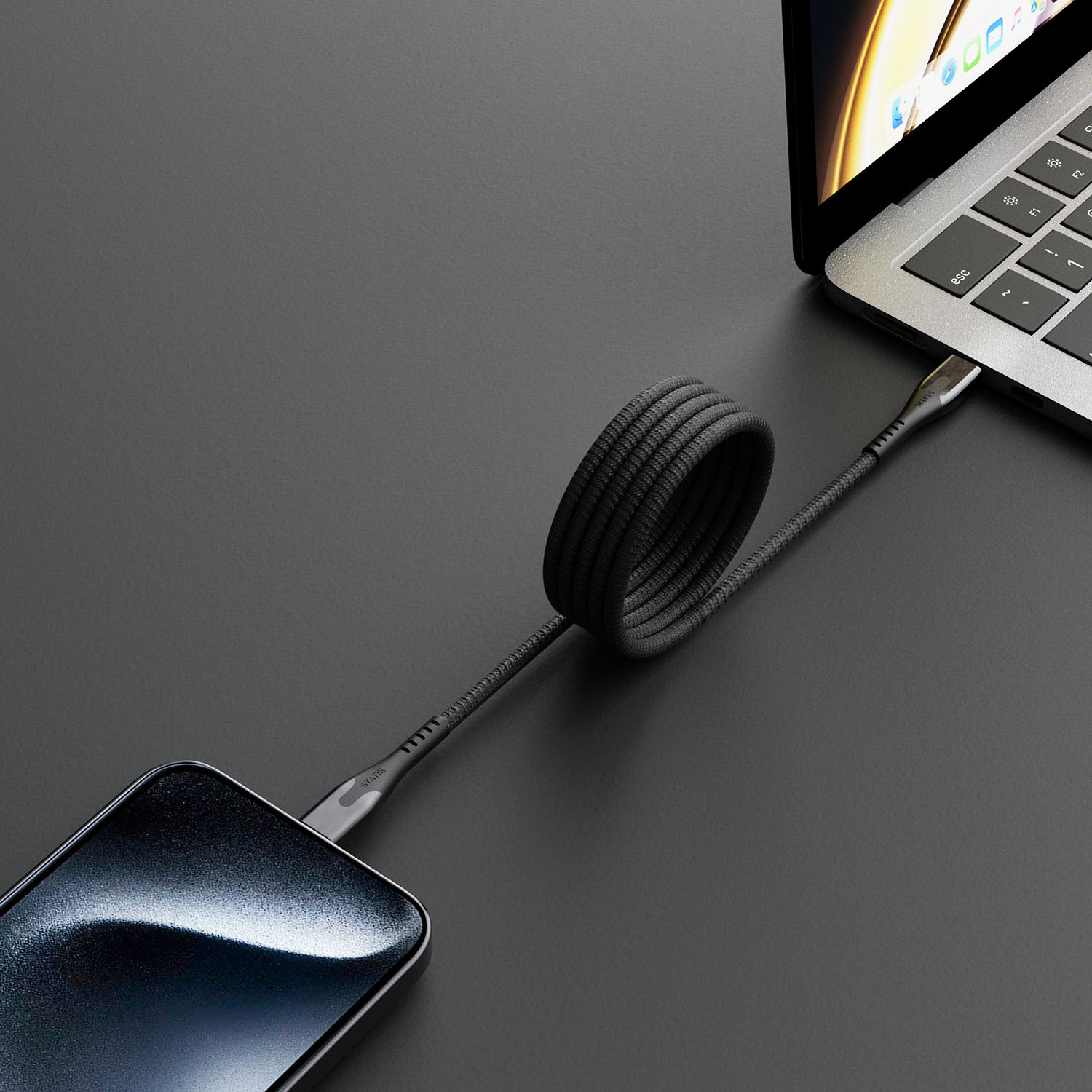 STATIK MagStack Magnetic Cable Pro USB-C to USB-C 2m Black