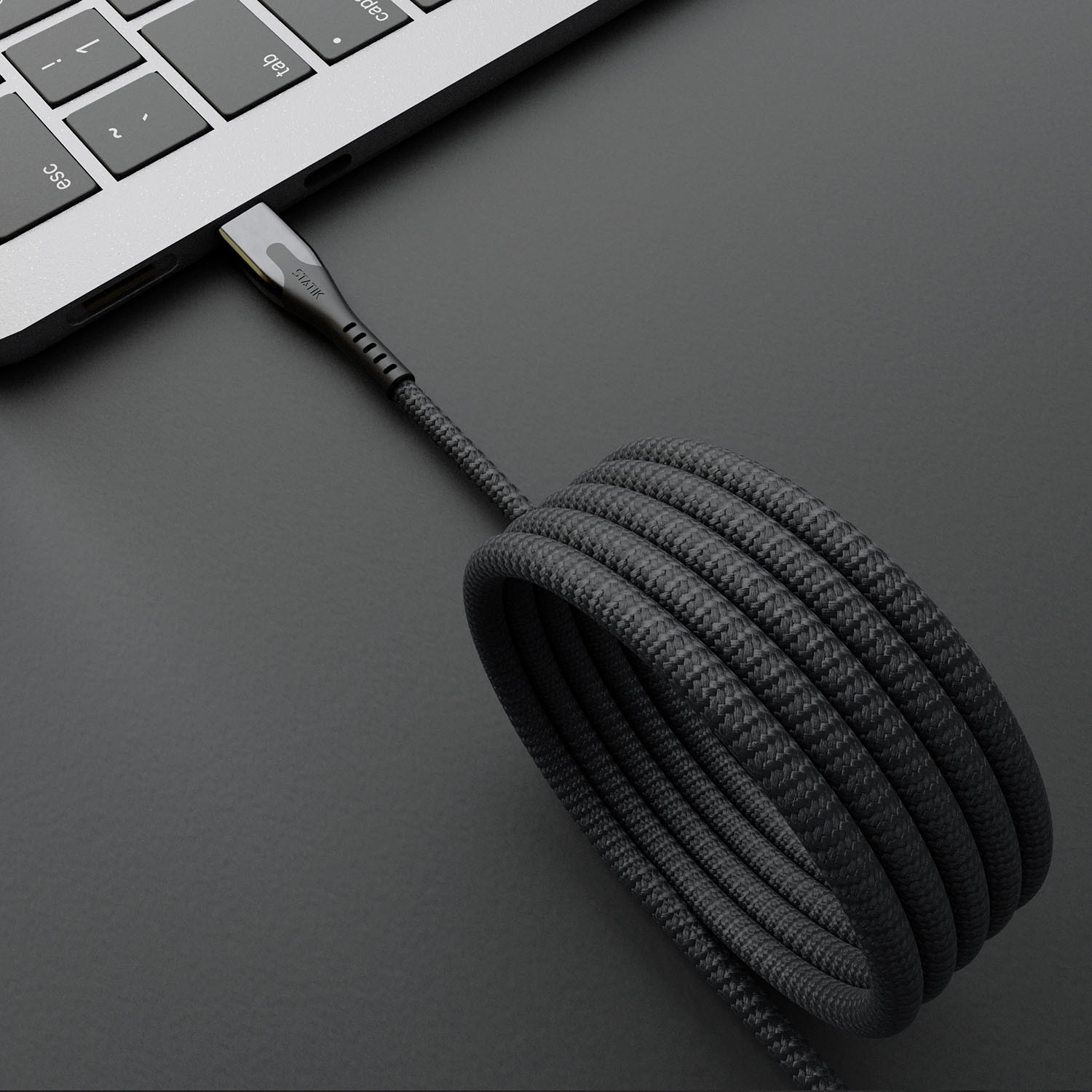 STATIK MagStack Magnetic Cable Pro USB-C to USB-C 2m Black
