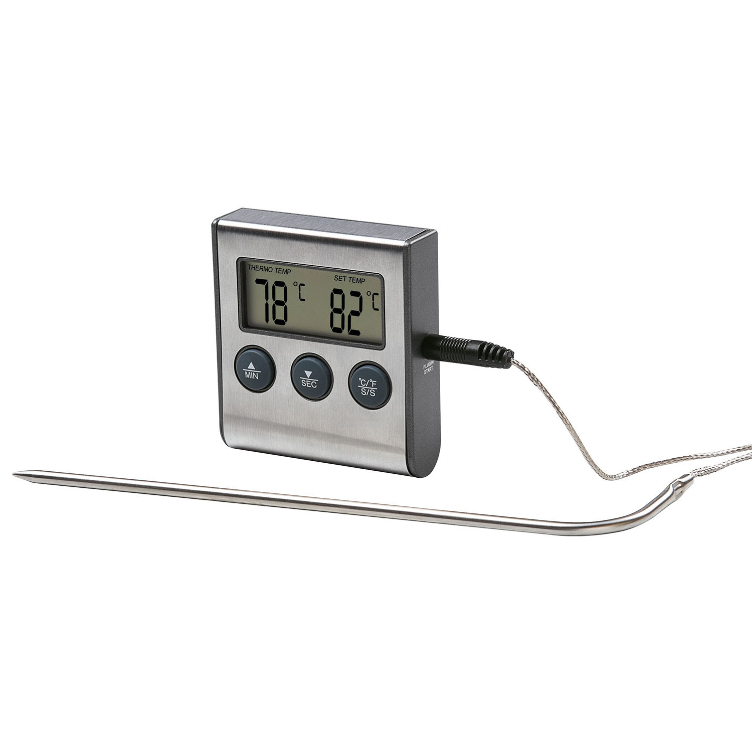 XAVAX Digital Meat Thermometer with Timer Cable Sensor
