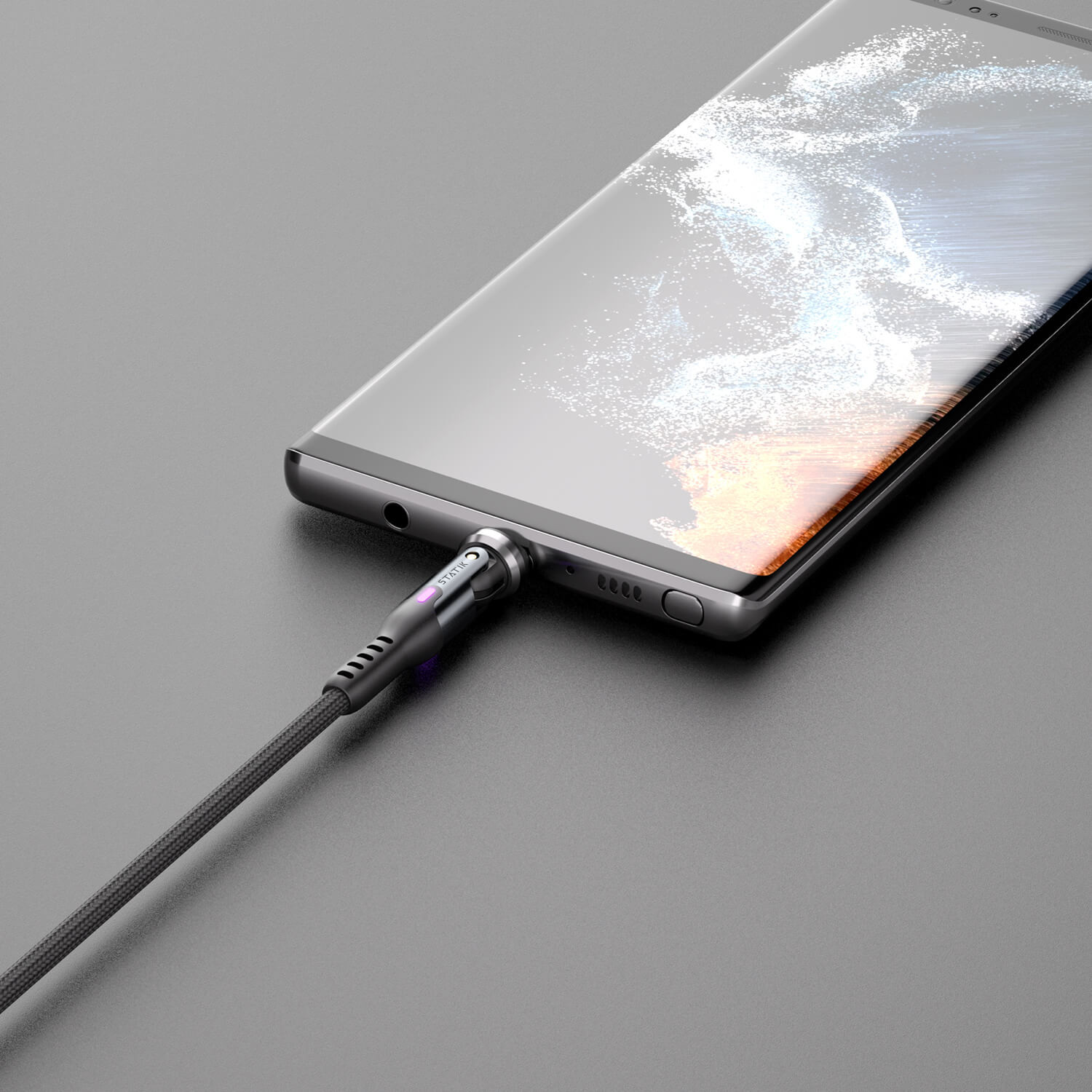 STATIK PowerPivot Pro Nylon Braided USB-C to USB-C, 1m Black