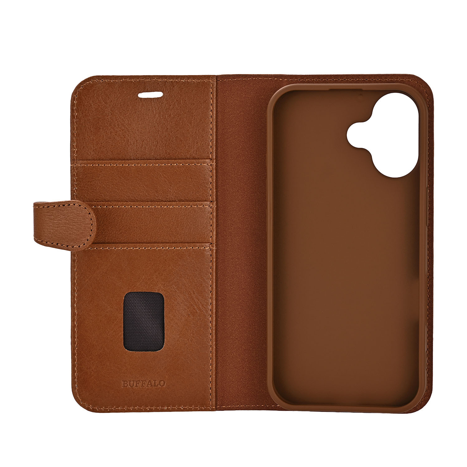 BUFFALO 2in1 Leather 3 card MagSeries iPhone 17 Brown