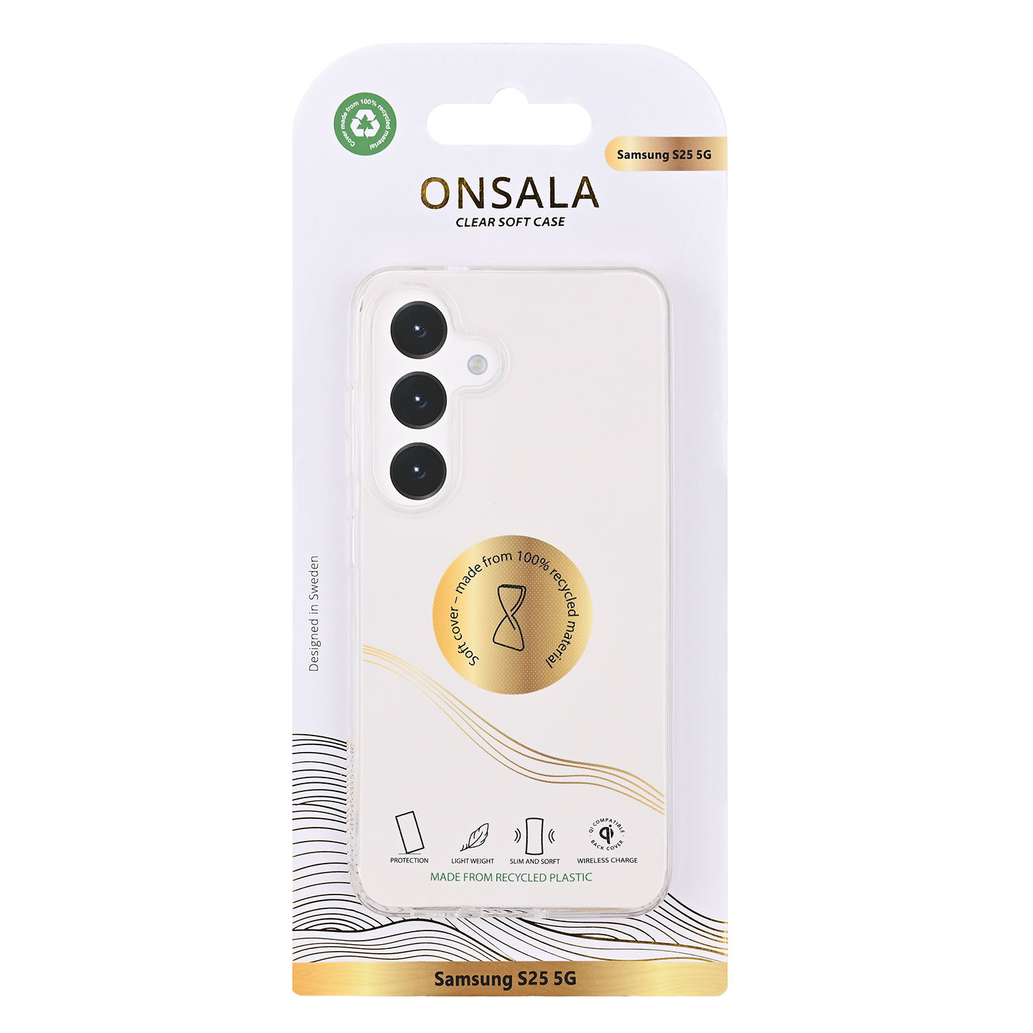 ONSALA Back Recycled Clear Case TPU Samsung S25 5G