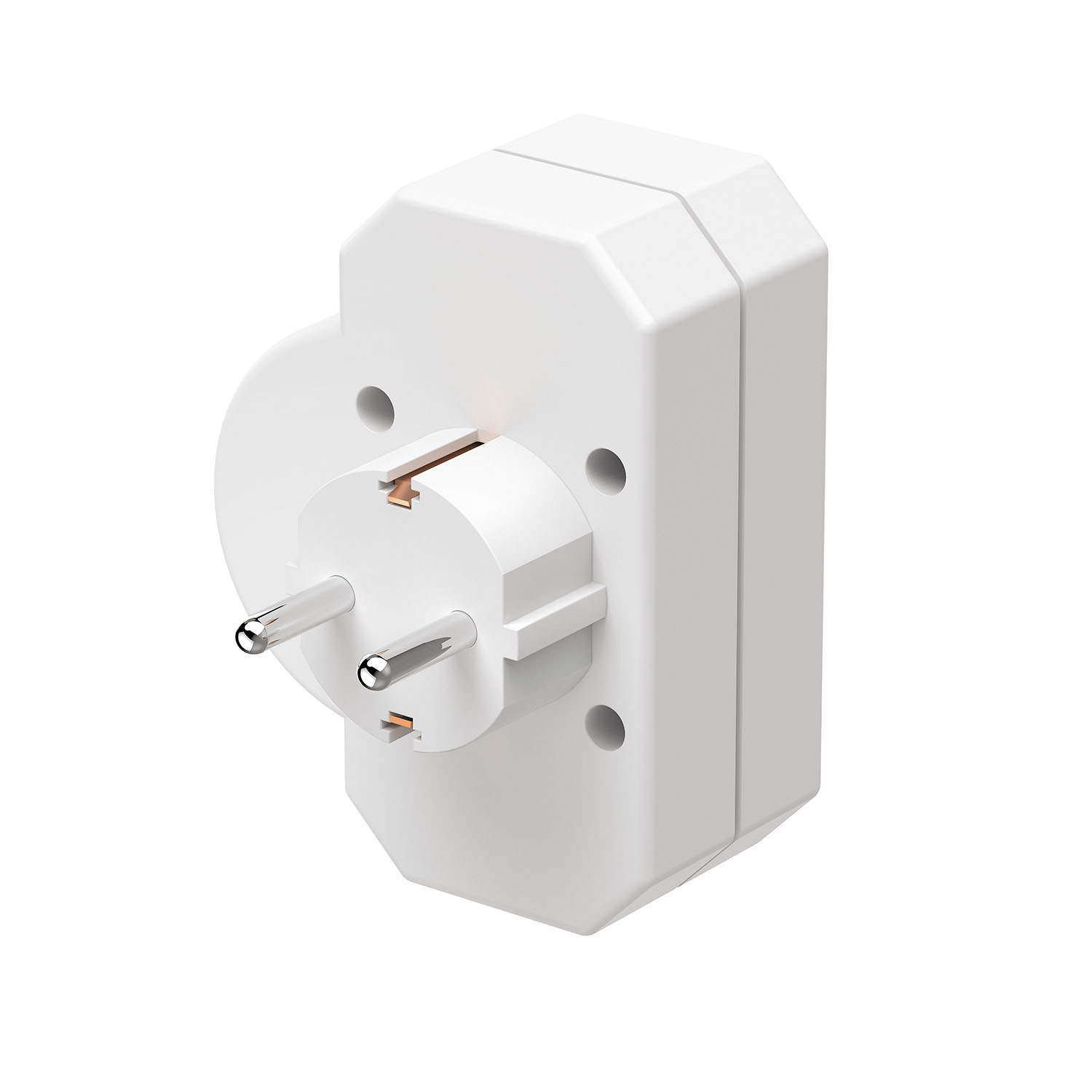 HAMA Socket Adapter 3-way with Switch White