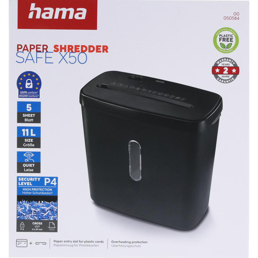 HAMA Paper Shredder Safe X50