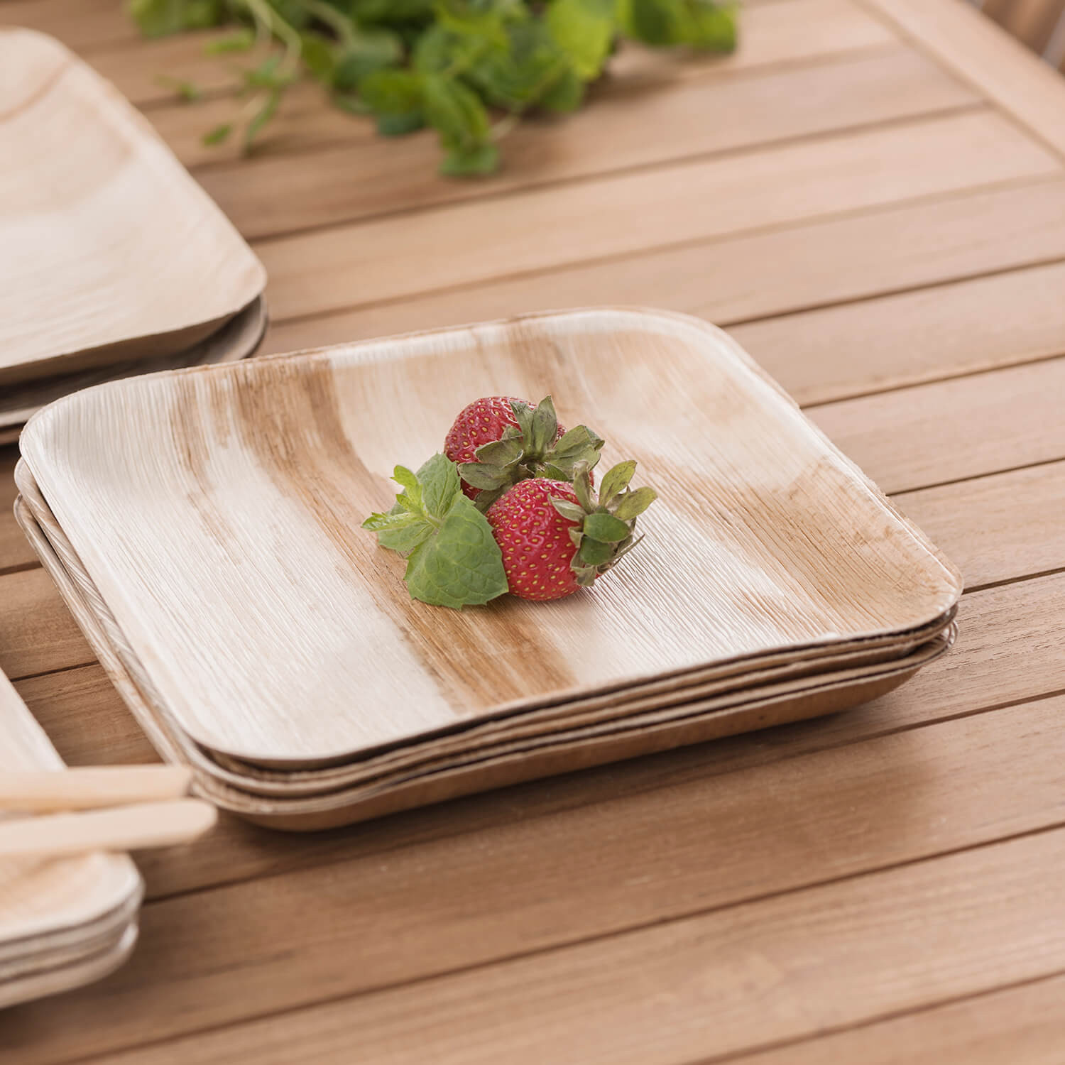 MAKU Palm Leaf Plate 20X20 cm 10Pcs