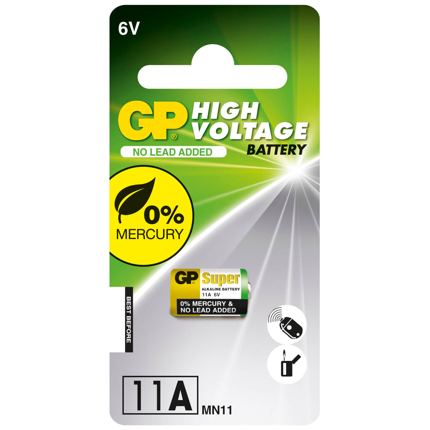 GP Alkaline Battery 11A/MN11 (6V) 1-pack