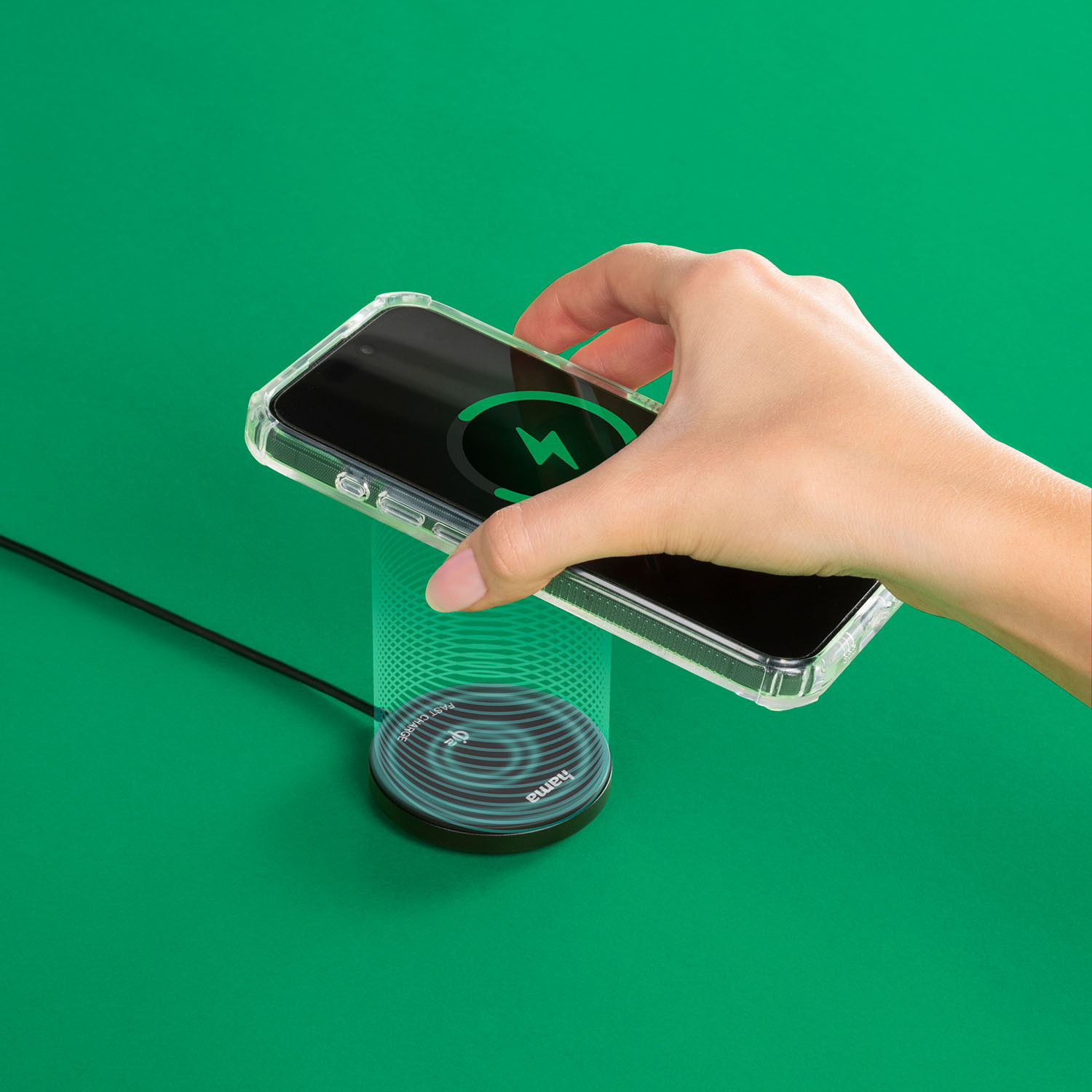 HAMA Wireless Qi2 Charging Fast Charging 15W Black