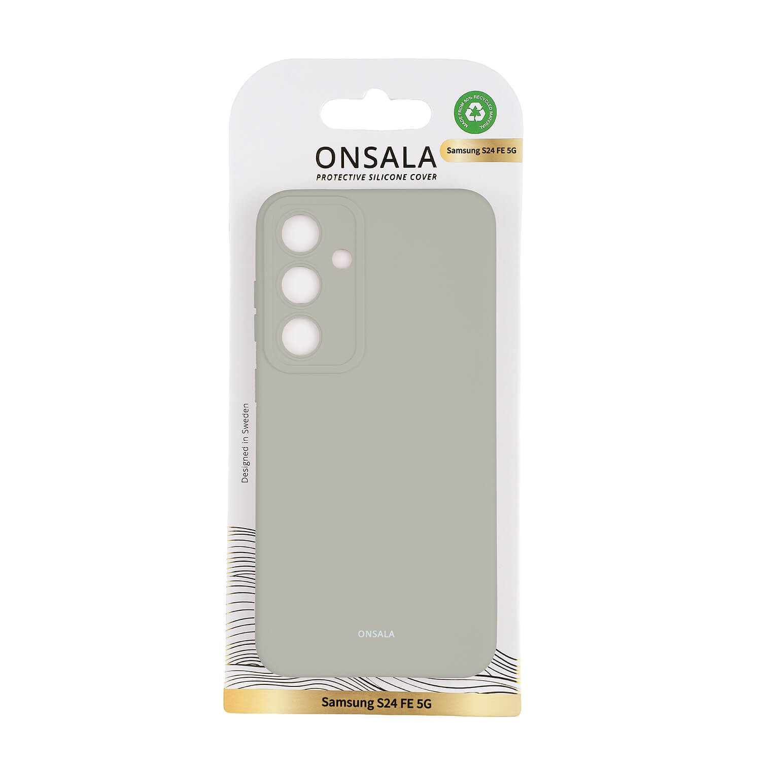 ONSALA Back Silicone Touch Recycled Samsung S24 FE 5G Concrete