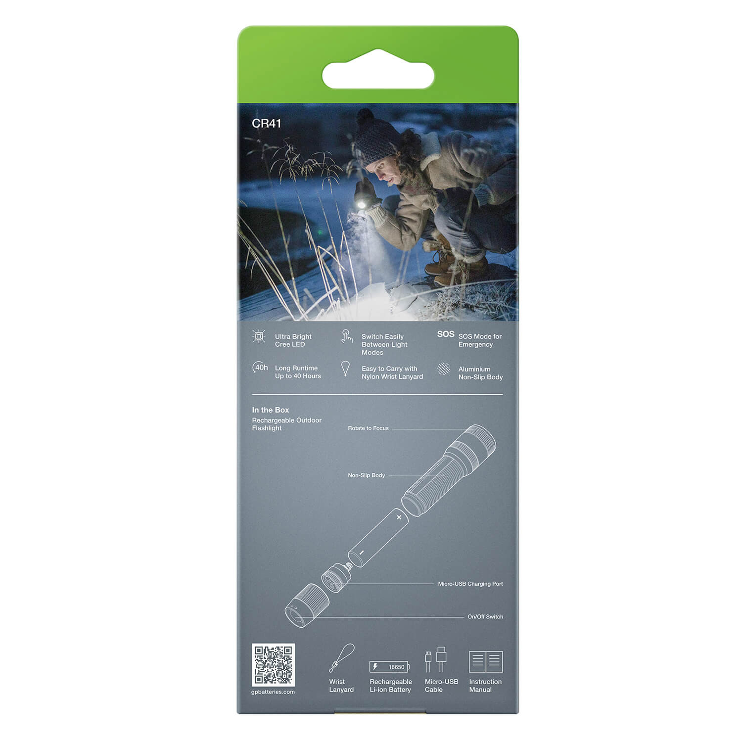 GP Discovery Torch Rechargeable CR41 650lm