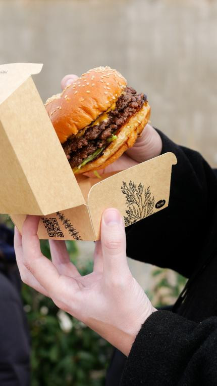 Hamburgerboks Duni Alga 12X12Cm (200 stk)