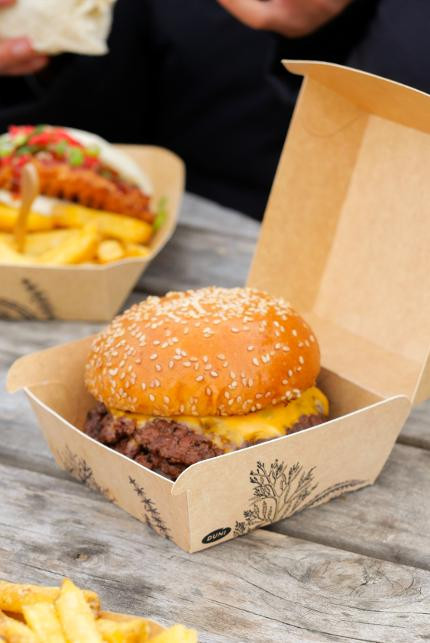 Hamburgerboks Duni Alga 12X12Cm (200 stk)