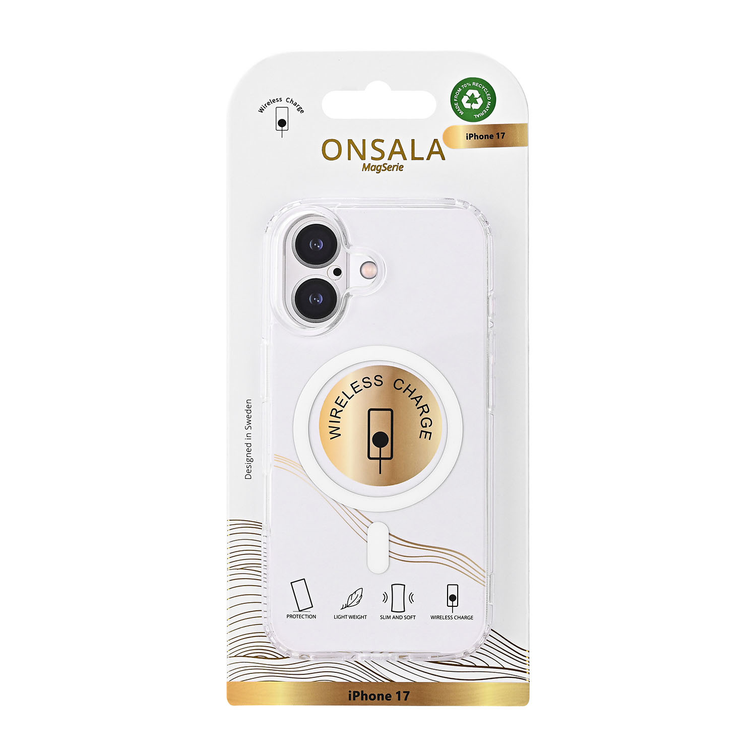 ONSALA Back Clear Case MagSerie iPhone 17 Clear