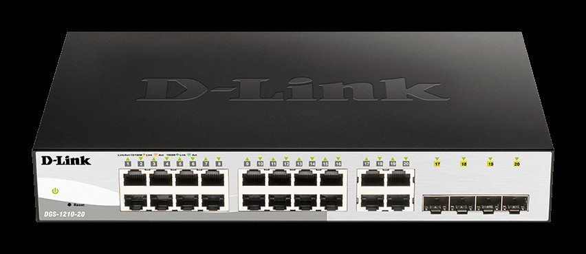 BildeD-LINK 16 10/100/1000 Base-T port with 4 x 1000Base-T /SFP p