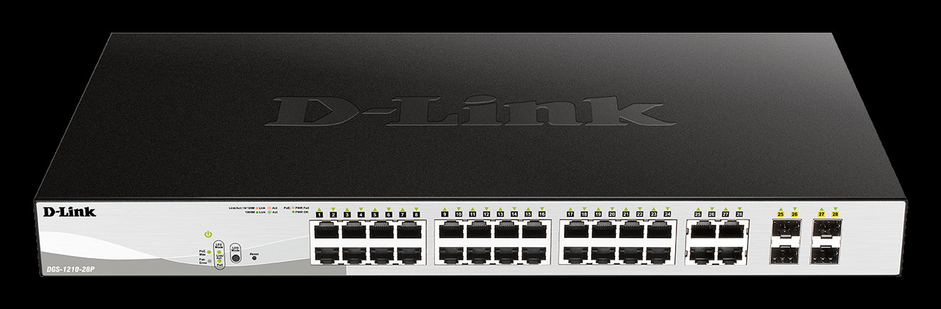 BildeD-LINK 24 PoE 10/100/1000 Base-T port with 4 x 1000Base-T /S