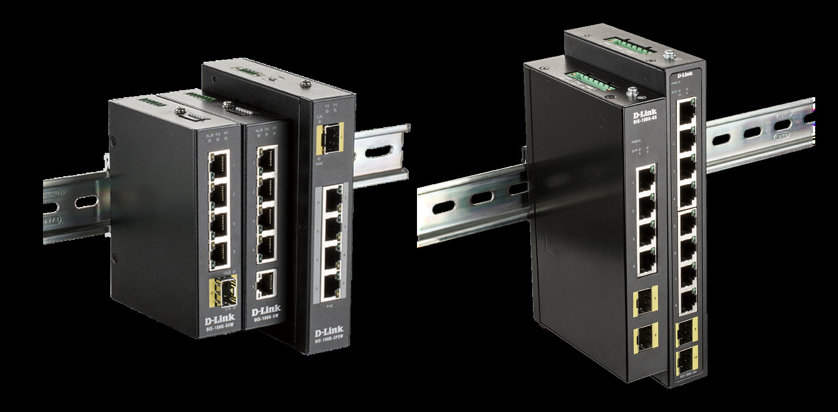 D-LINK 8-port Gigabit Industrial Switch including 2 x 100/10