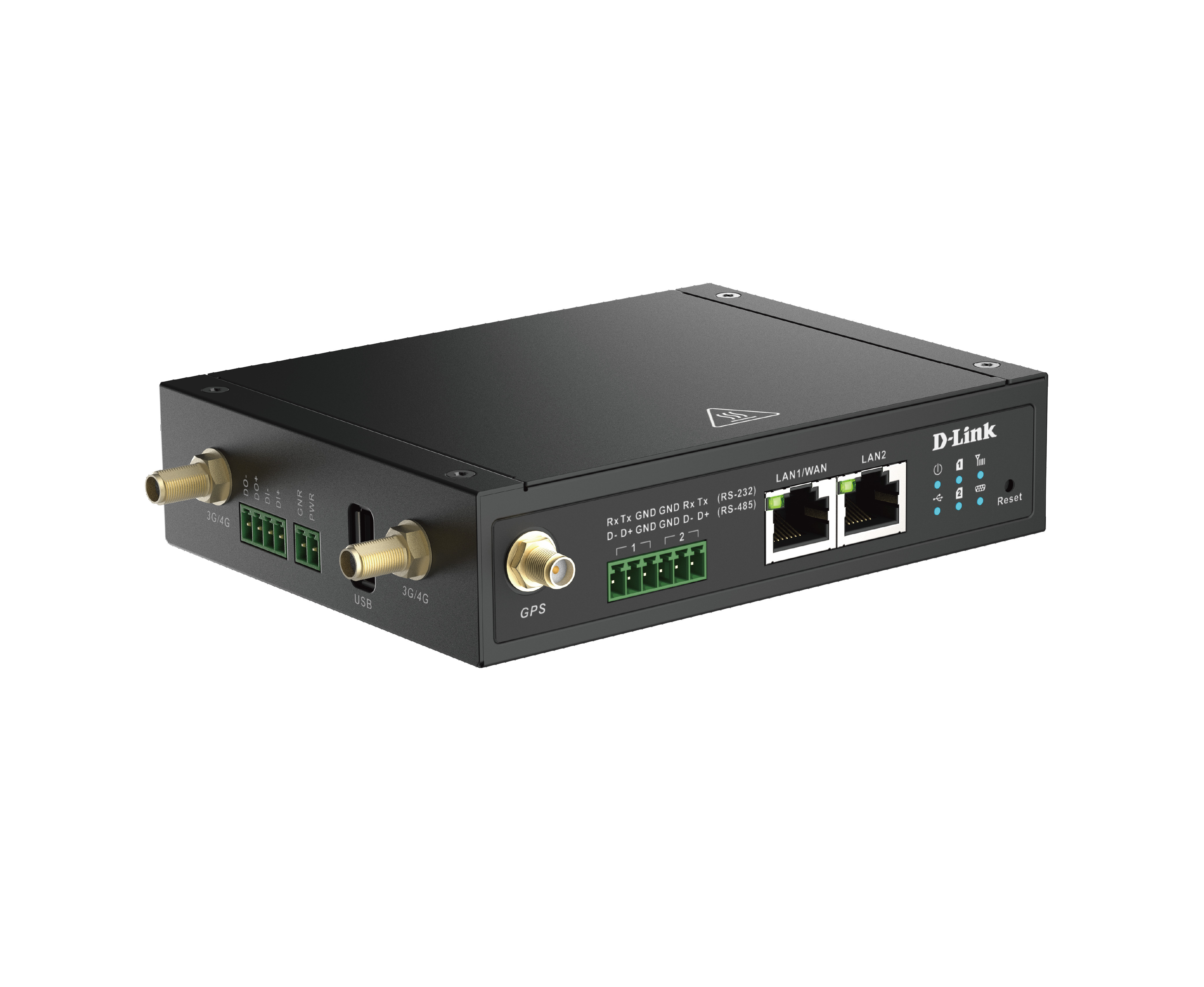 D-LINK 4G IIoT Gateway, 2x Gigabit Ethernet, 2x RS232/485, 1