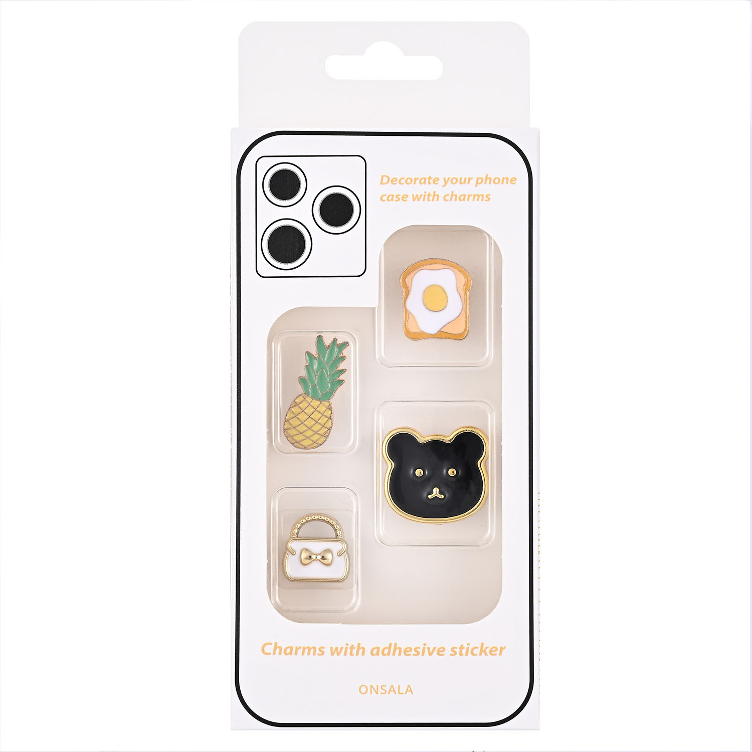 ONSALA Pimp your Phone Set.2 Metal and Plastic Charms 4pcs
