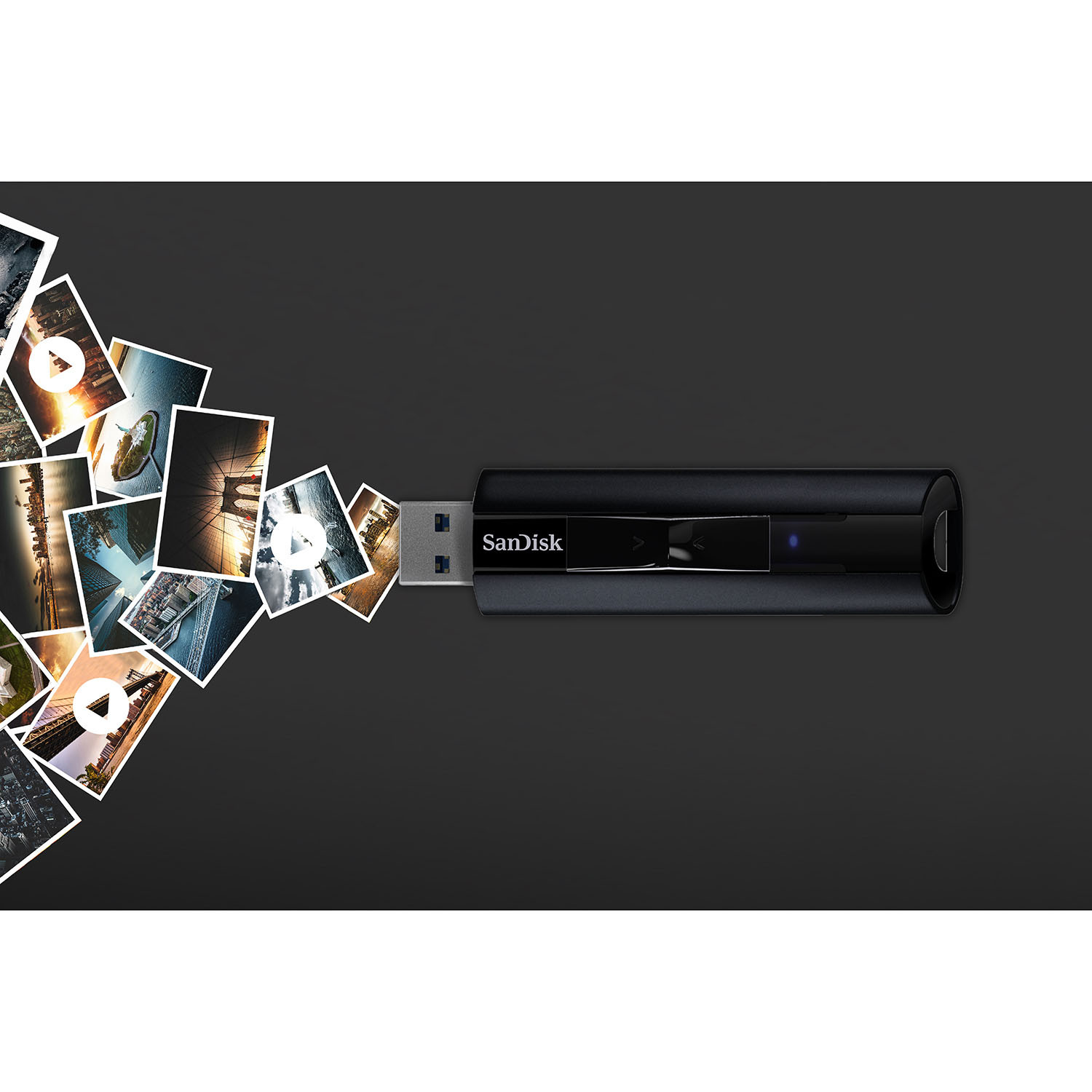 SANDISK USB-minne Extreme 3.2 PRO 128GB SSD-hastighet 420MB/s Skrive 380MB/s Lese