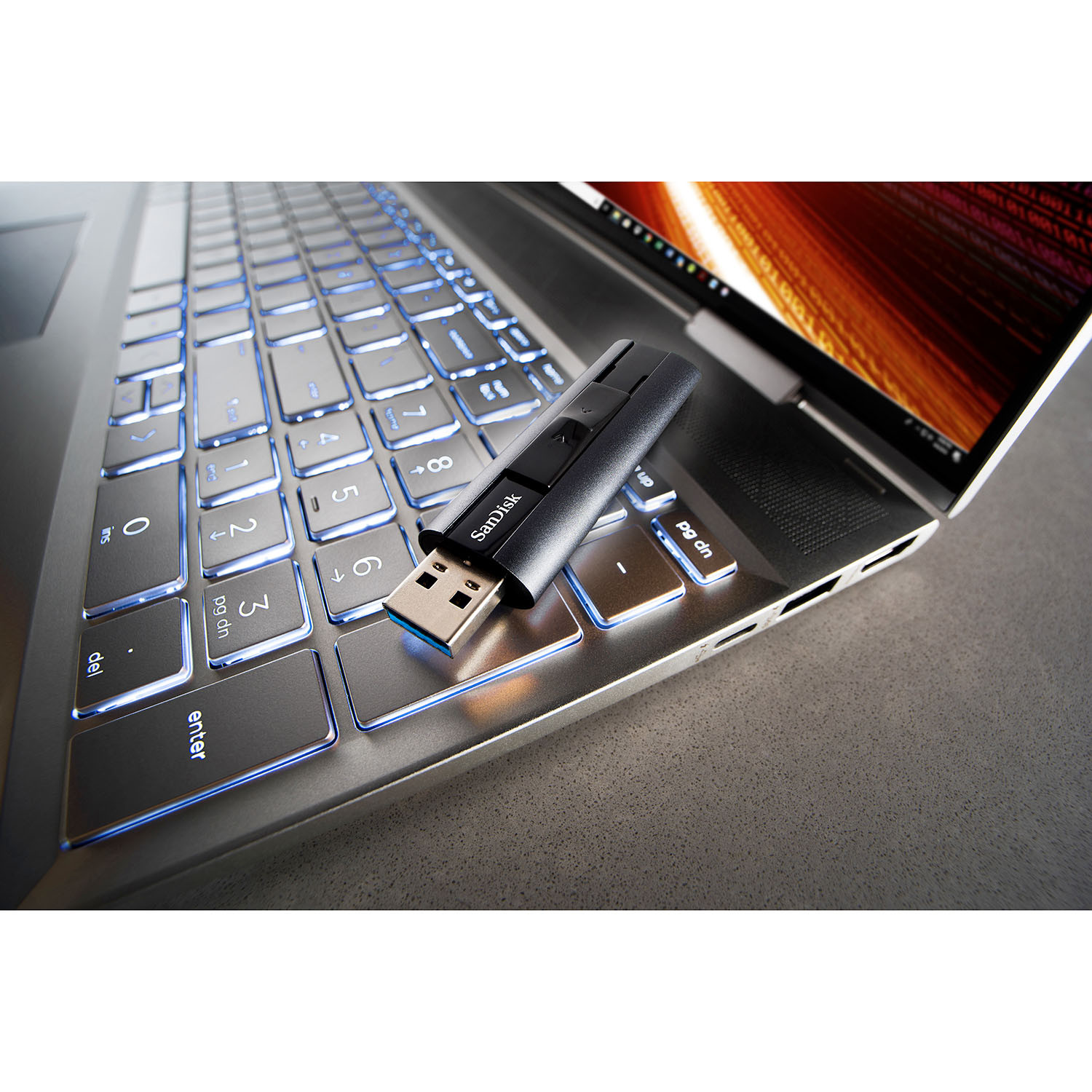 SANDISK USB-minne Extreme 3.2 PRO 128GB SSD-hastighet 420MB/s Skrive 380MB/s Lese