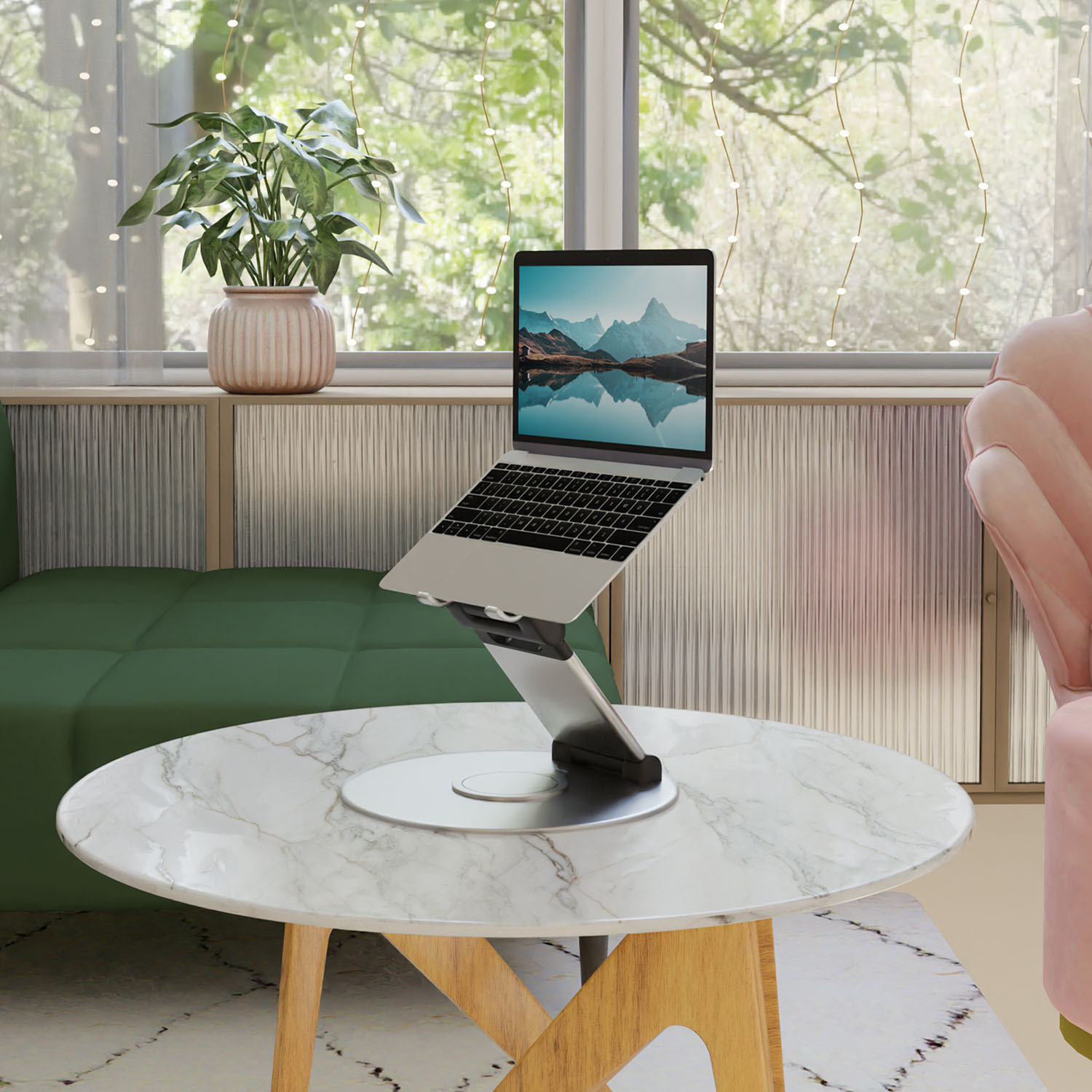 DESIRE2 Sit- Stand Supreme 360 Laptop Riser Aluminum