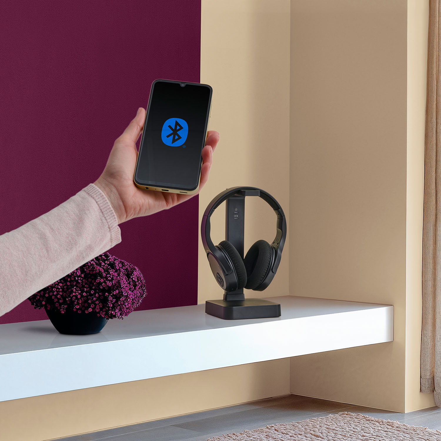 HAMA TV Headphone Over-Ear 2,4Ghz Wireless Black