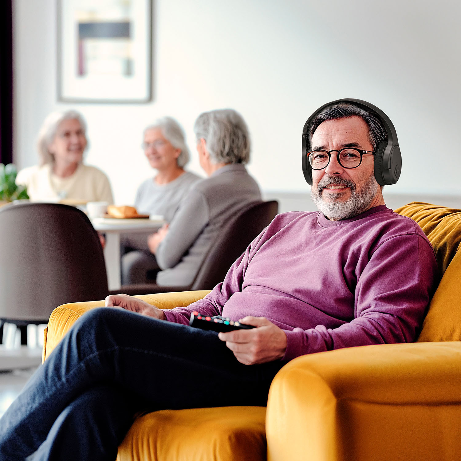 HAMA TV Headphone Over-Ear 2,4Ghz Wireless Black