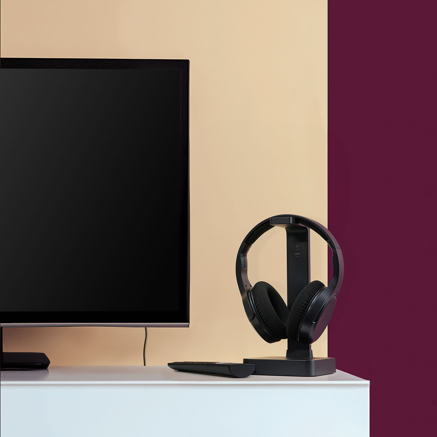 HAMA TV Headphone Over-Ear 2,4Ghz Wireless Black