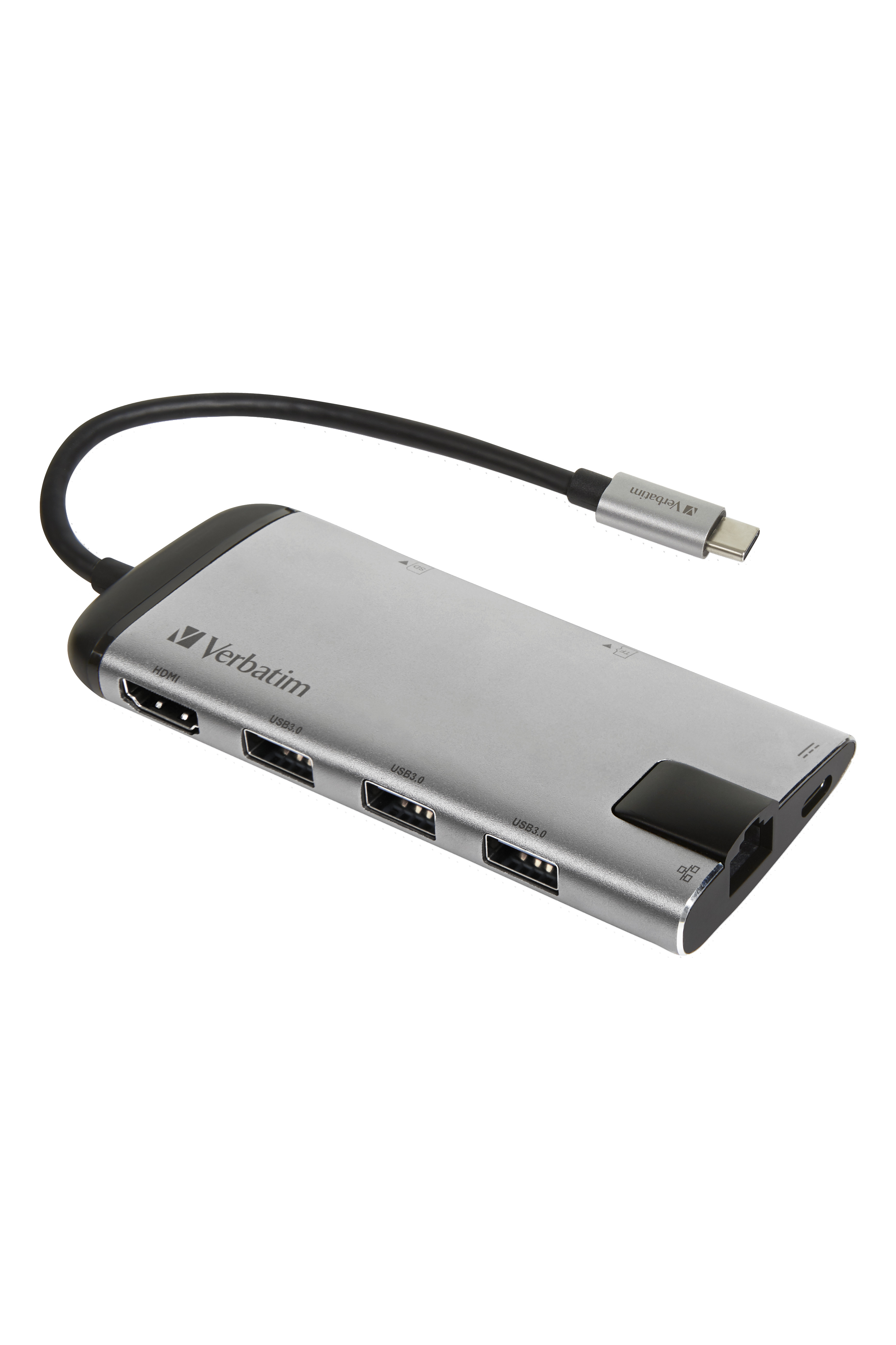VERBATIM USB-C Multi Hub USB 3.1 GEN1 3.0X3 HDMI SDHC RJ45