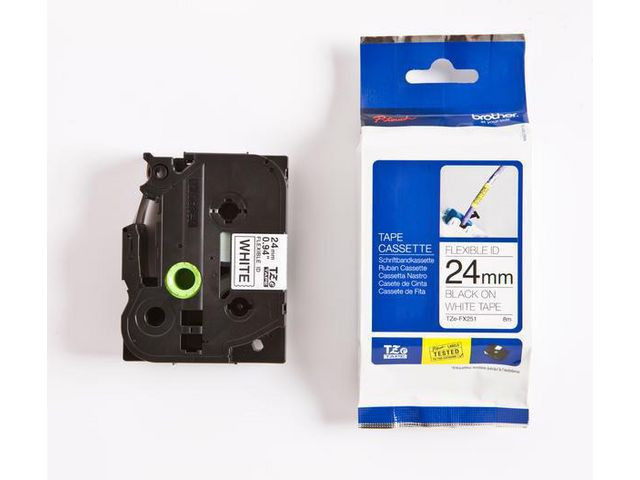 BildeTape Brother Tze-Fx251 24Mmx8M Sort/Hvit